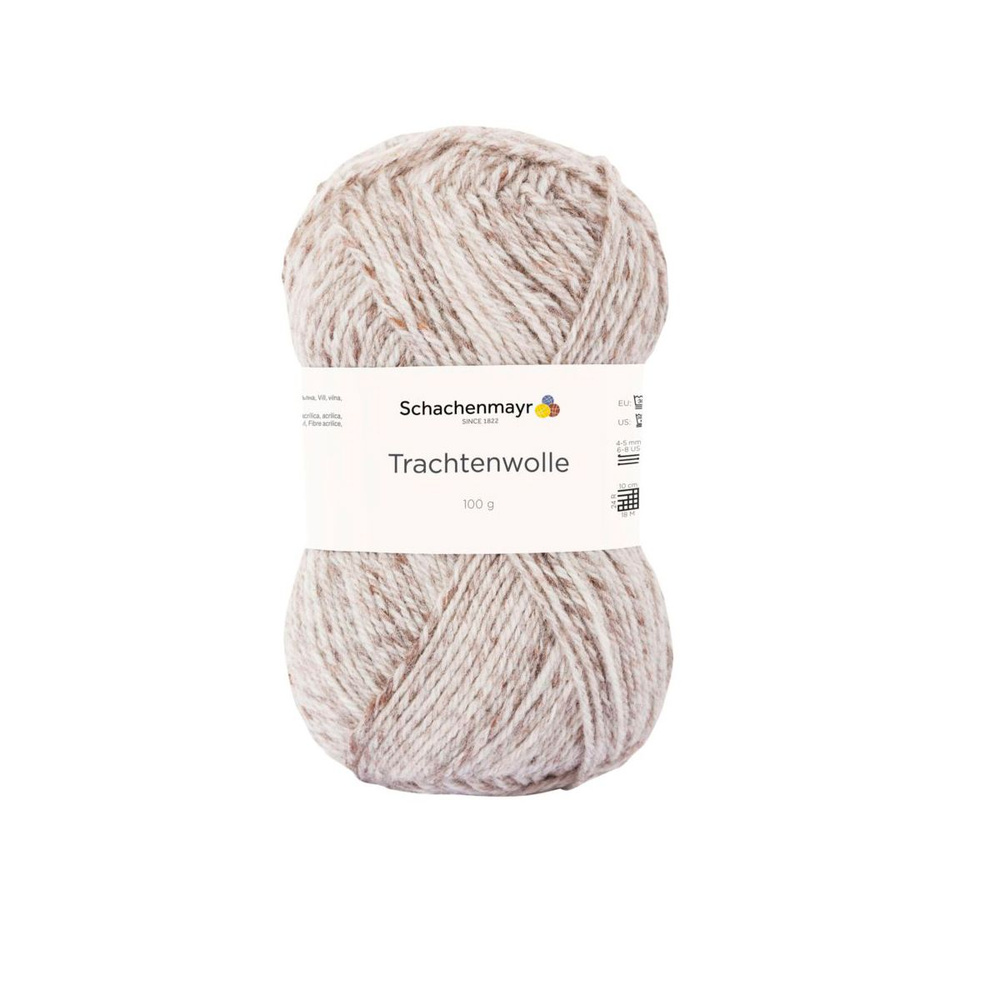 Trachtenwolle /Тречтенволе/ пряжа Schachenmayr Originals (63% шерсть, 37% полиакрил), 100г/185м, арт. #1