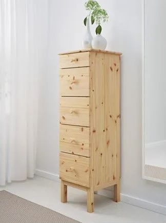 Деревянный комод IKEA TARVA ТАРВА 5 ящиков узкий, 127*48*40, массив сосны  #1