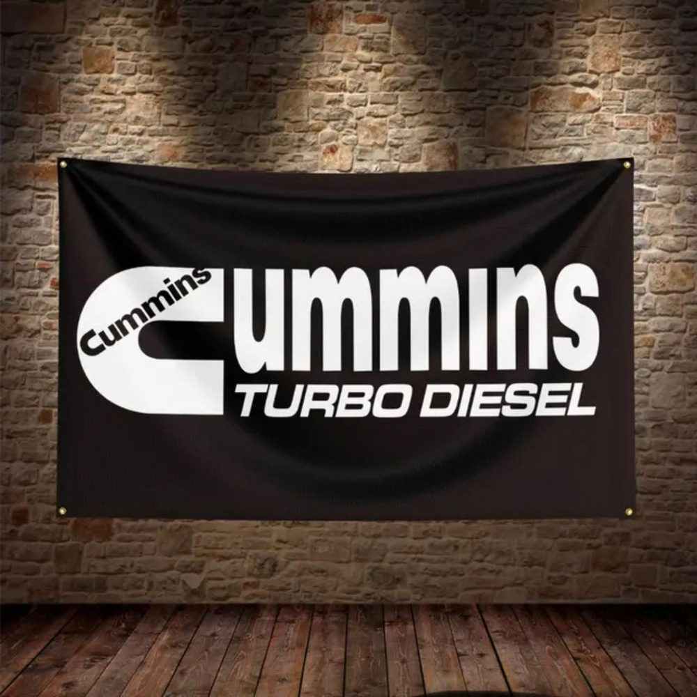 Флаг плакат баннер Cummins Turbo Diesel Камминс Турбо Дизель #1