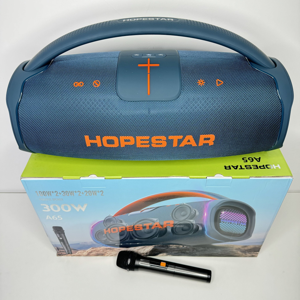 HOPESTAR A65, огромная акустическая Bluetooth колонка с 6 динамиками и радио микрофоном мощностью 300W! #1