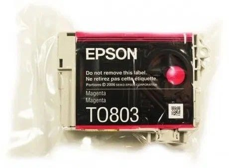 техническая упаковка Картридж Epson C13T08034011, 620 стр, пурпурный.  #1