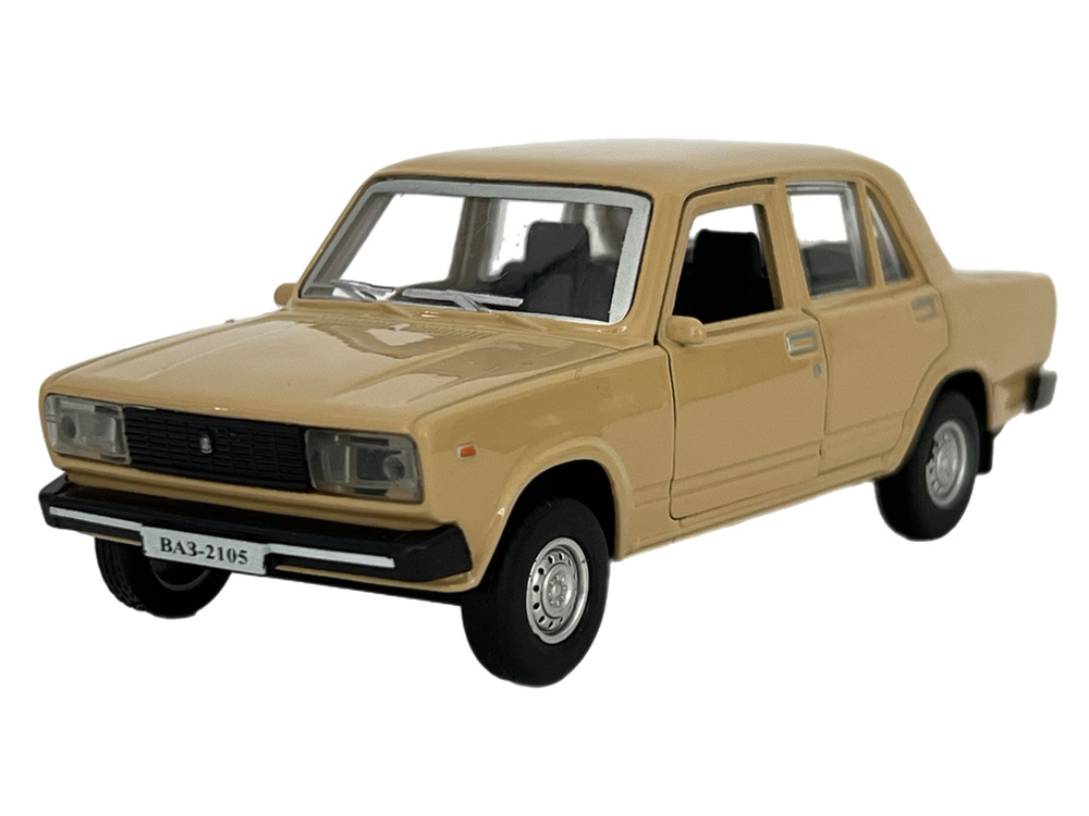 Машина металл LADA-2105 Спутник 12 см бежевая #1