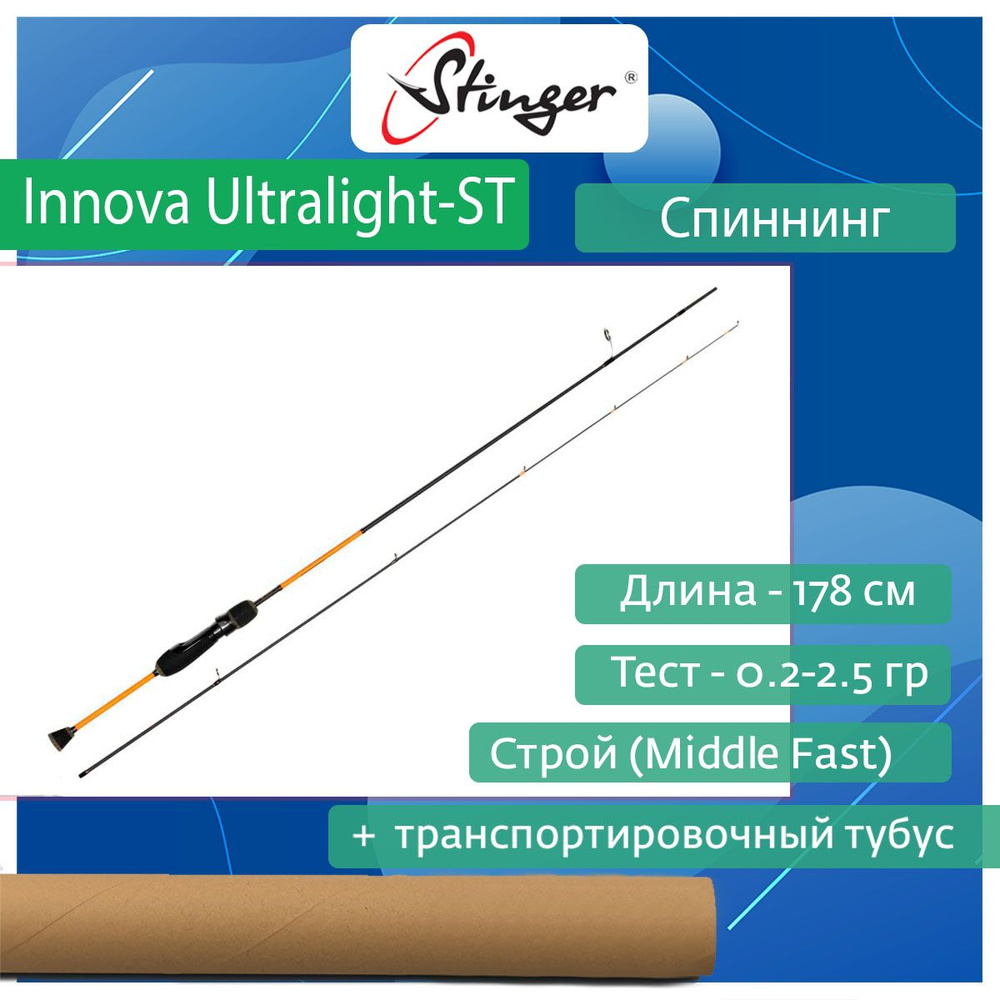 Спиннинг для рыбалки Stinger Innova Ultralight-ST 592XUL 1.78 м, 0.2-2.5 гр #1