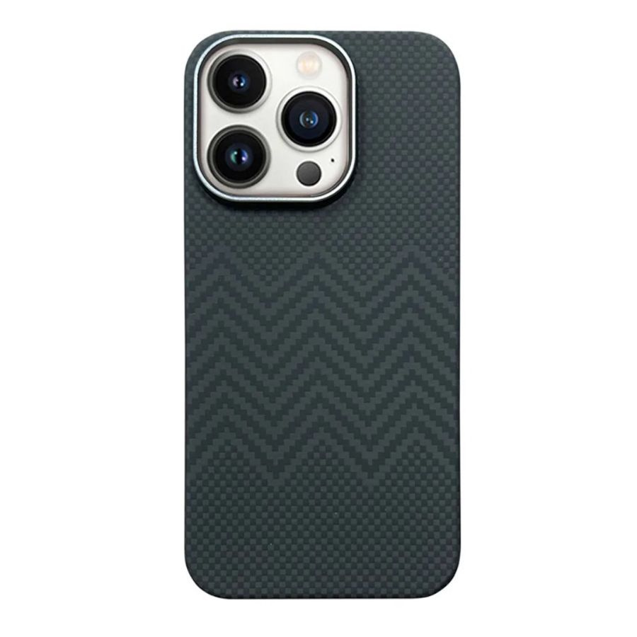 Кевларовый чехол с MagSafe DiXiS Carbon Case для iPhone 15 Pro (B15Pro-WM-1B) Черный  #1