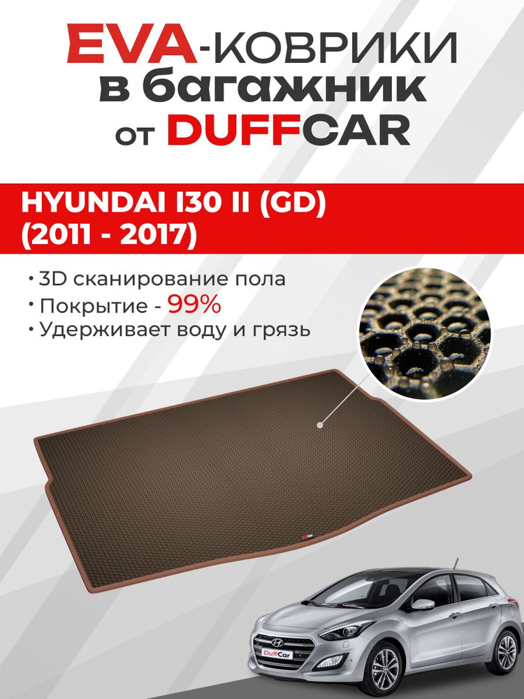 EVA коврик в багажник Hyundai i30 II (GD) (2011 - 2017) баг #1