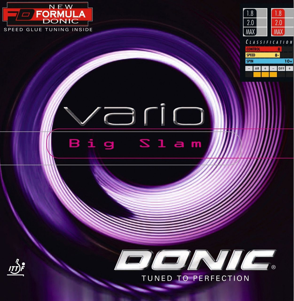 Накладка DONIC Vario Big Slam, черная,max #1