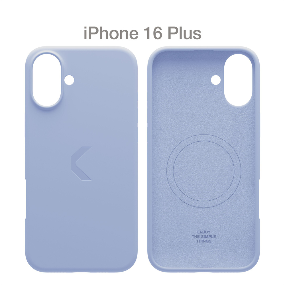 Силиконовый чехол COMMO Shield Case для Apple iPhone 16 Plus с поддержкой беспроводной зарядки, Cornflower #1