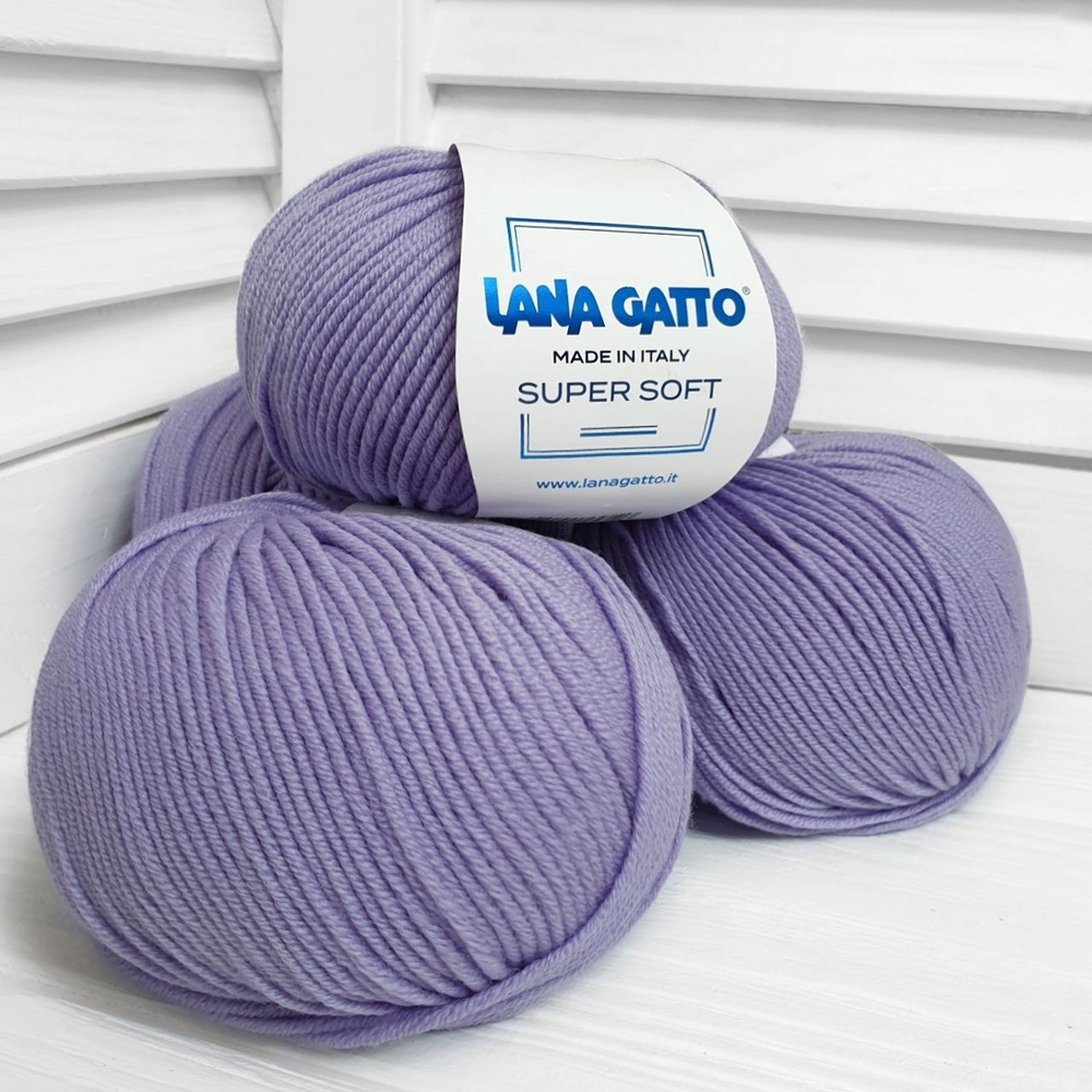 Пряжа Lana Gatto - Super Soft (10180 - сиреневый), 125м/50г, 3 шт. (Лана Гатто - Супер Софт/Supersoft) #1