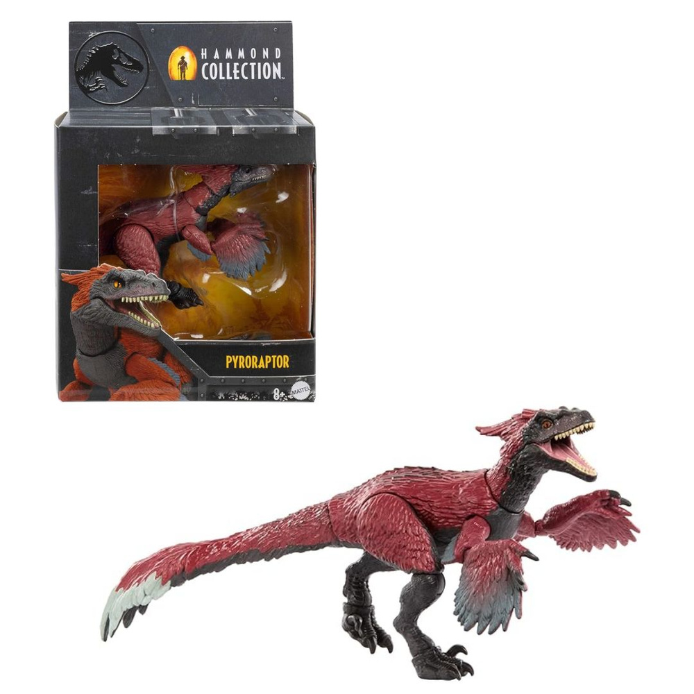 Mattel Jurassic World Hammond Collection Игрушечная фигурка динозавра-пирораптора из коллекции Хаммонда, #1