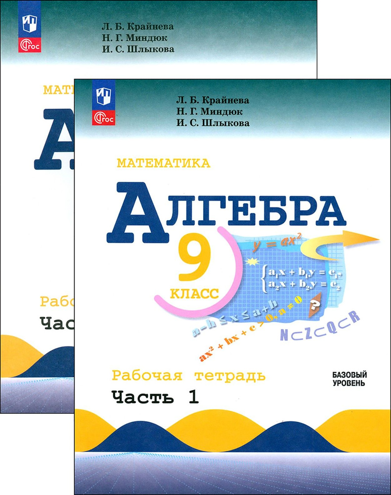 Алгебра. 9 класс. Базовый уровень. Рабочая тетрадь. В 2-х частях. ФГОС | Миндюк Нора Григорьевна, Шлыкова #1