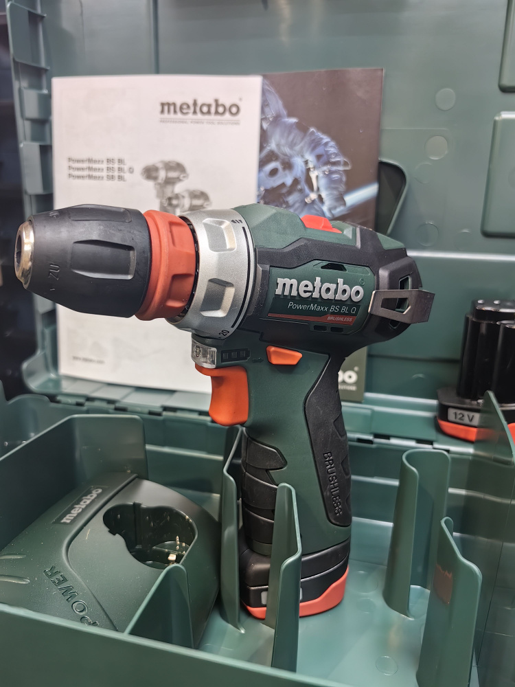 Дрель-Шуруповерт Metabo PowerMaxx BS BL Q + патрон + 2 акб ,зу #1