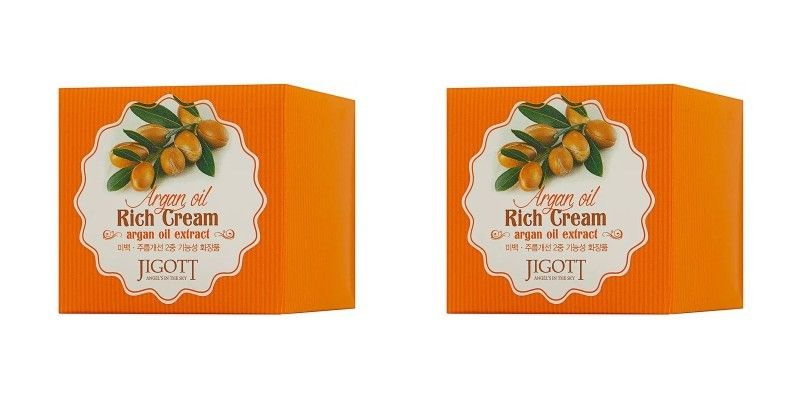 Jigott Крем для лица Argan Oil Rich Cream, с аргановым маслом, 70 мл, 2 шт  #1