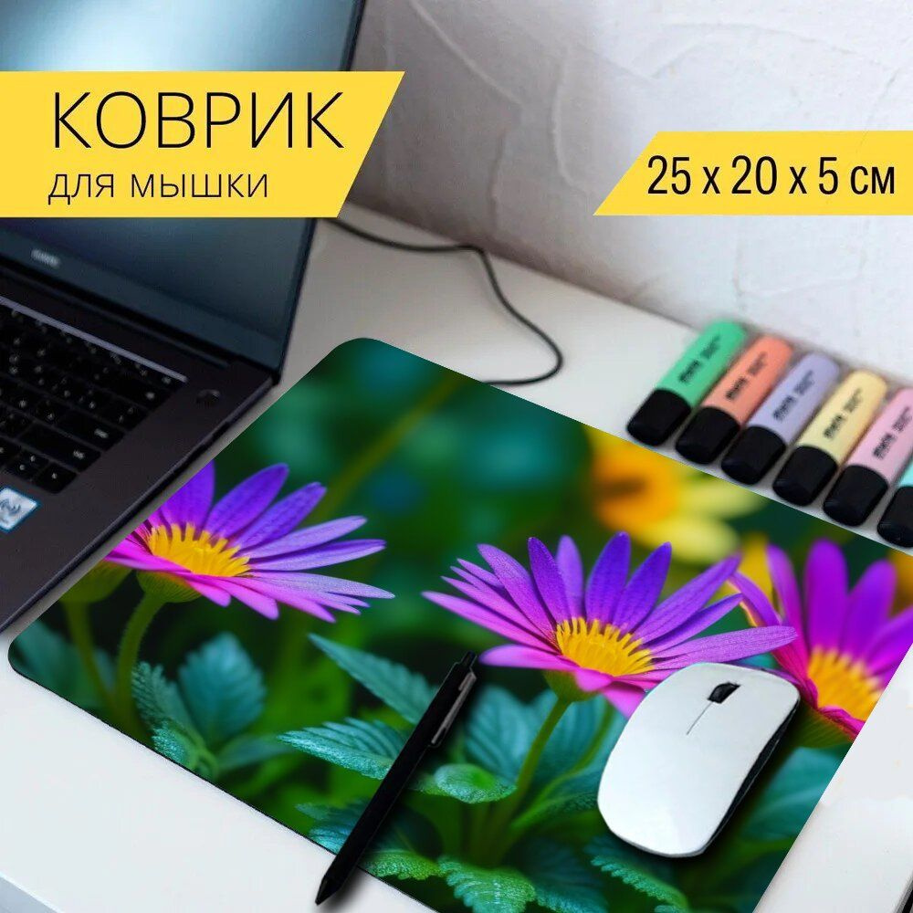 LotsPrints Коврик для мыши poc-PLACES-FLOWER-1750, разноцветный #1