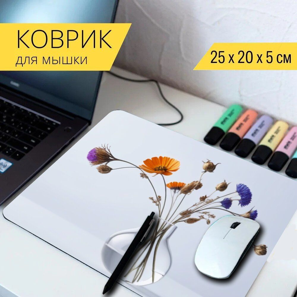 LotsPrints Коврик для мыши poc-PLACES-FLOWER-1171, разноцветный #1