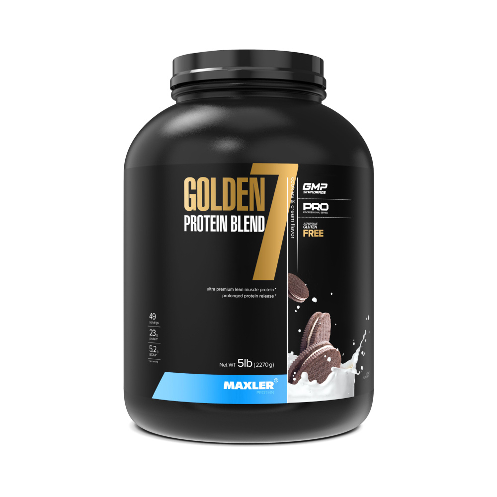 Протеин многокомпонентный Maxler Golden 7 Protein Blend 5 lb Печенье с кремом  #1