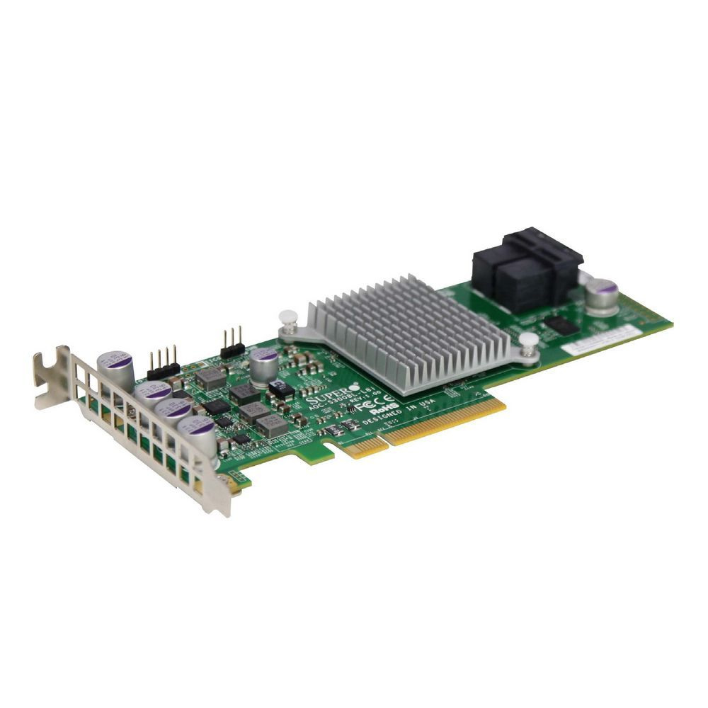 Контроллер AOC-S3008L-L8i Broadcom 3008 SAS controller, 8-port (internal), 12Gb/s per port, Supports #1