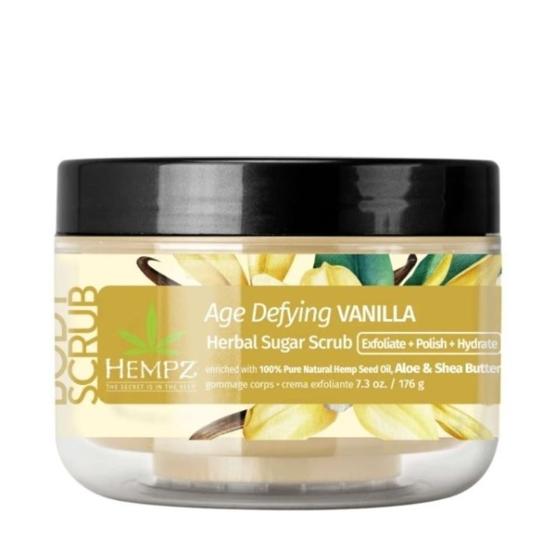 Hempz Скраб сахарный для тела антивозрастной Hempz age defying vanilla herbal sugar scrub, 176 г  #1