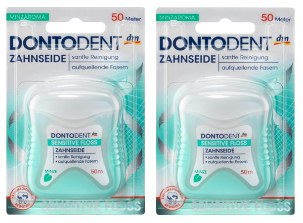 Dontodent Зубная нить Sensitive, 50 м, 2 уп #1