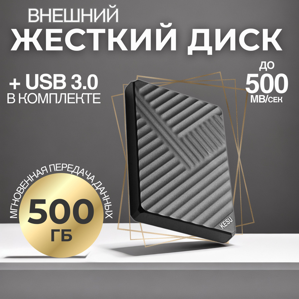 500 ГБ Внешний жесткий диск (KESU_A_HDD), черный #1