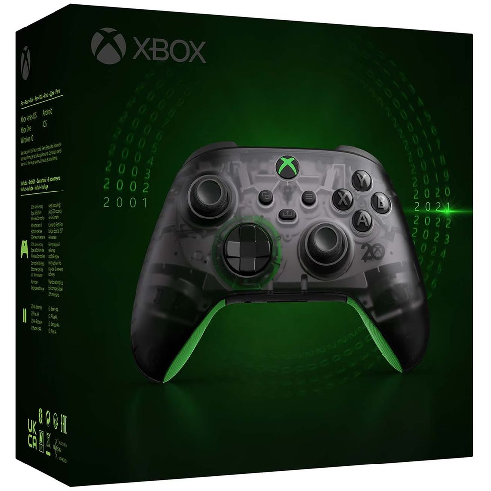 Беспроводной геймпад Microsoft Xbox Series 20th Anniversary (model 1914) (Черный + Прозрачный). Товар #1