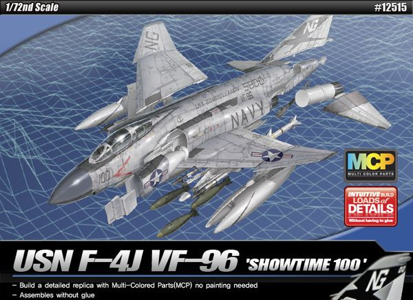 12515 Academy Американский самолет USN F-4J "Showtime 100" Масштаб 1/72 #1