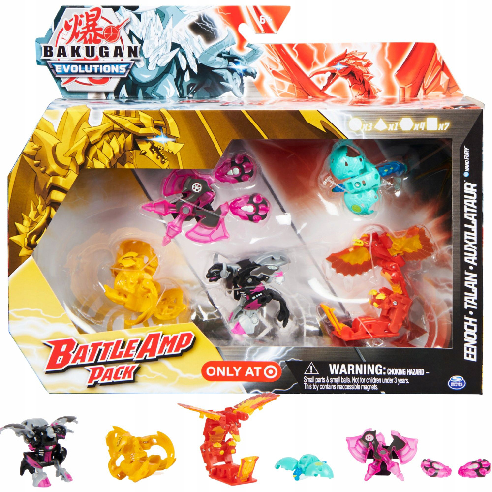 Игровой набор Бакуган 3 шт. Bakugan Evolutions BattleAmp Pack - Eenoch, Talan, Auxillator, Nano Fury #1