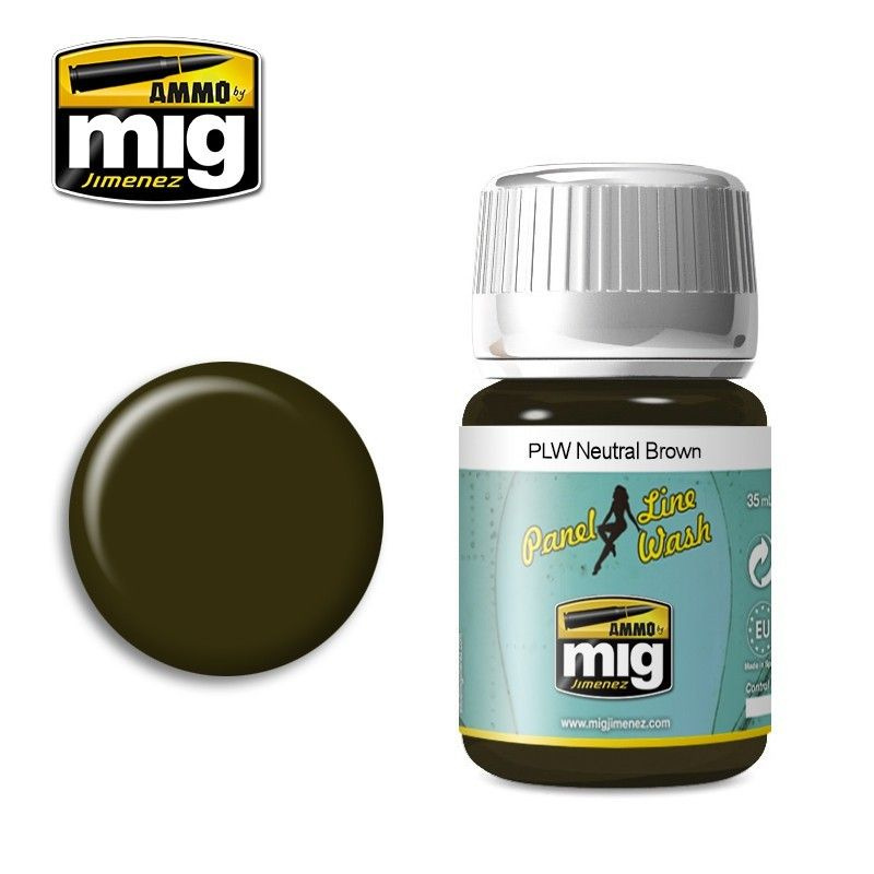 Смывка PLW Neutral Brown (35mL) (Ammo Mig) #1