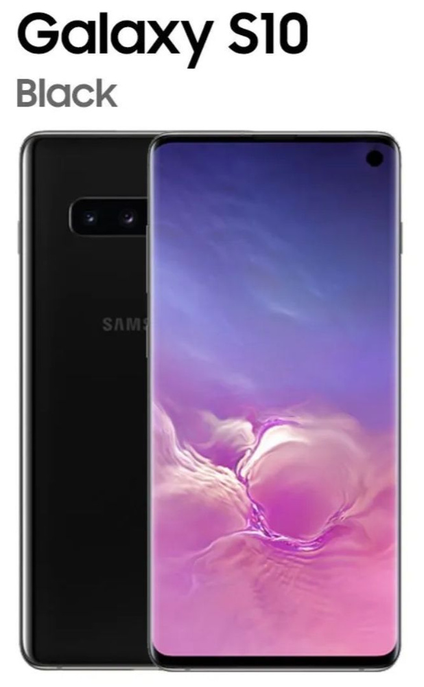 Samsung Смартфон Galaxy S10 Двойная SIM-карта для Европы 8/128 ГБ, черный  #1