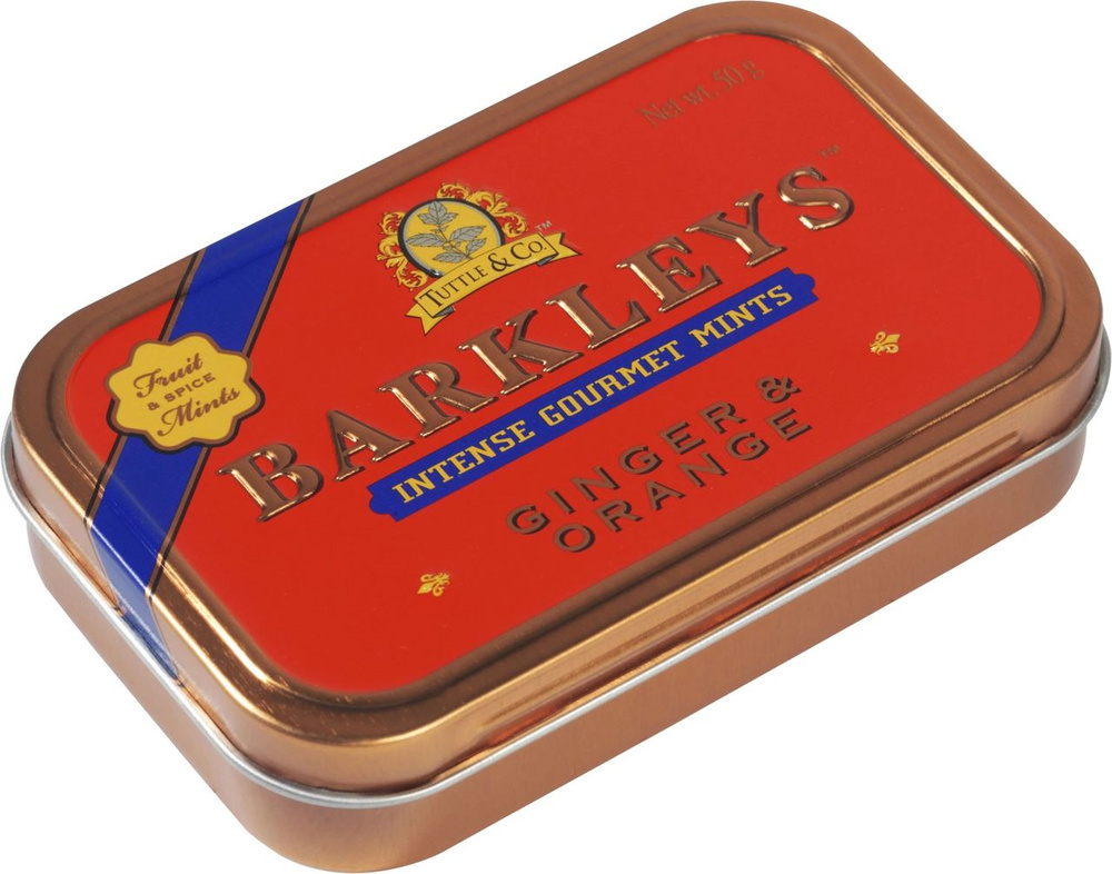 Леденцы Barkleys Mints Имбирь и апельсин, 50г #1