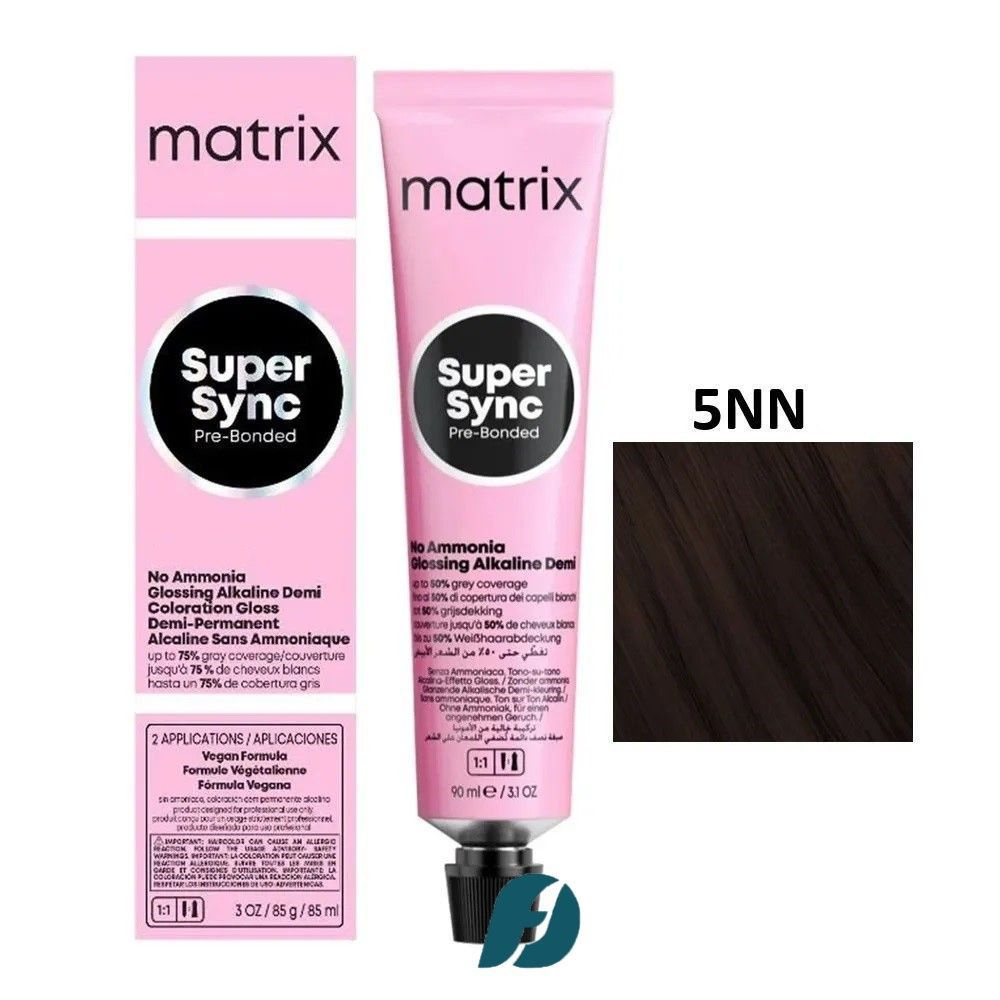 Matrix SoColor Super Sync 5NN Краситель для волос тон-в тон Cветлый шатен глубокий натуральный, 90 мл #1