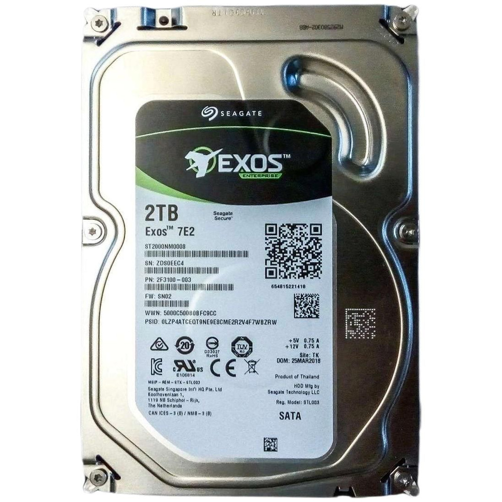 Seagate 2 ТБ Внутренний жесткий диск Exos (ST2000NM0008)  #1