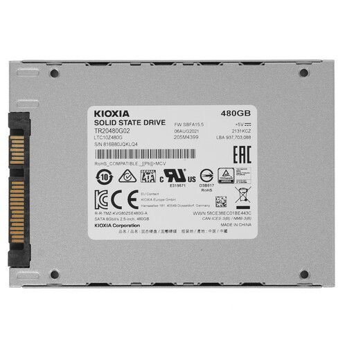 KIOXIA 480 ГБ Внутренний SSD-диск 480 ГБ, 555 Мбайт/сек, 120 ТБ ([LTC10Z480GG8])  #1