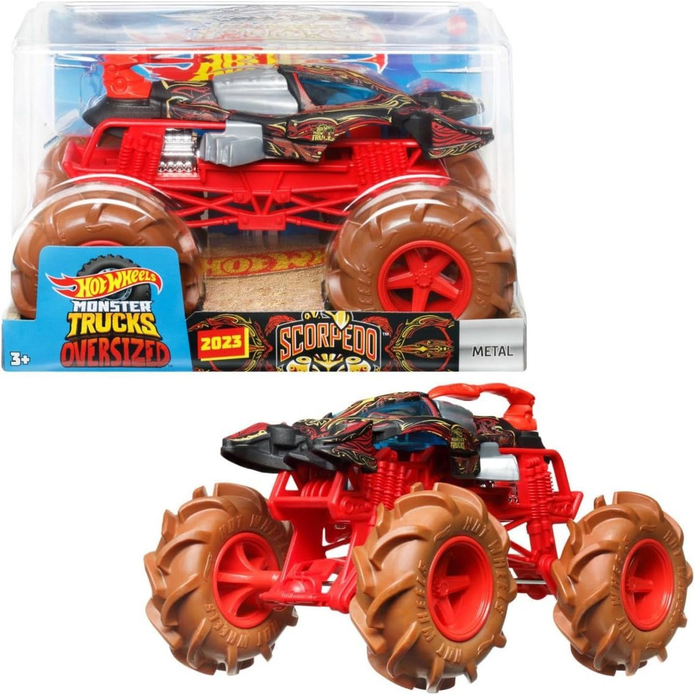 HKM61 Hot Wheels машинка металлическая Monster Trucks ; Монстр-трак коллекционная масштабная модель 1:24 #1