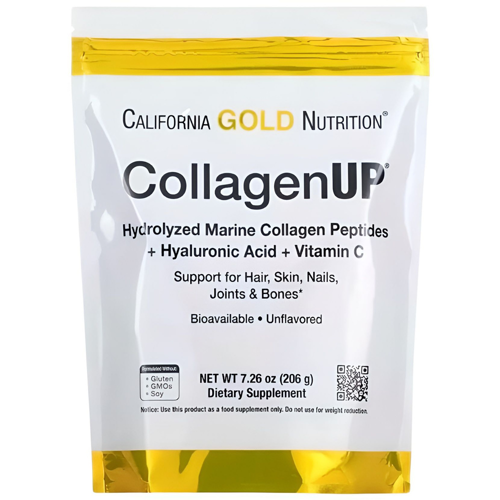 Морской коллаген California Gold Nutrition CollagenUp 206 г (с витамином С и гиалуроновой кислотой)  #1