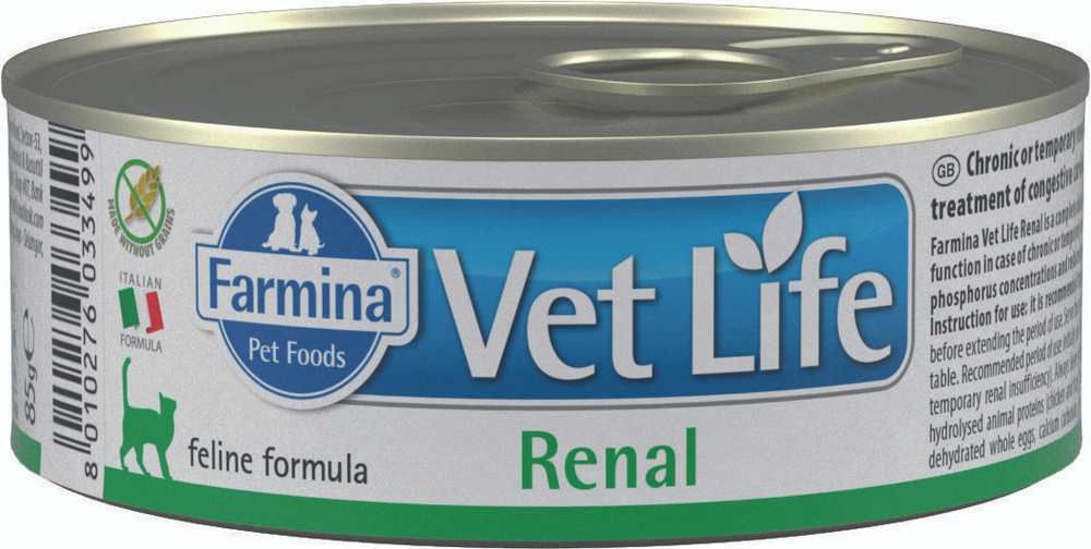 Корм Farmina Vet Life Renal при заболеваниях почек для кошек 1/шт85г  #1