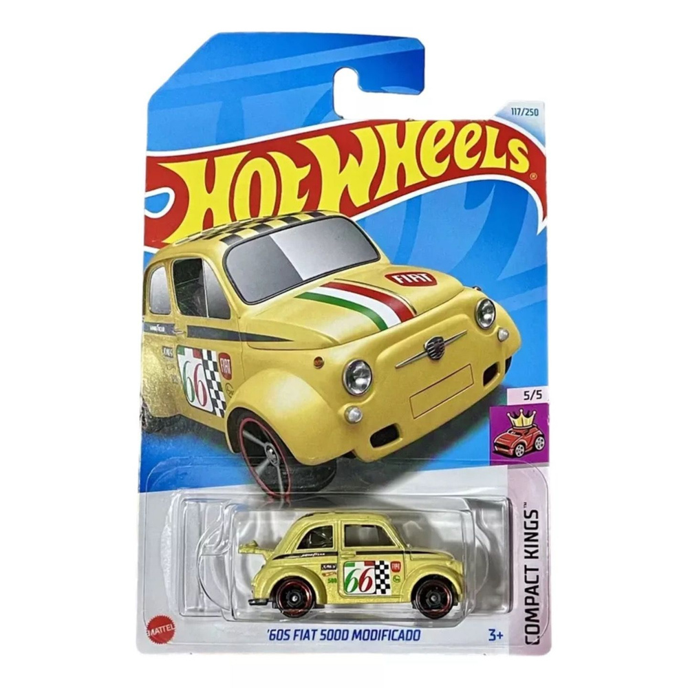 HTC20 Hot Wheels машинка металлическая игрушка коллекционная масштабная модель 60S Fiat 500D Modificado #1