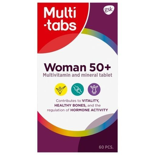 Мультивитаминный-минеральный комплекс для женщин старше 50 лет Multi-tabs Woman 50+ 60 таблеток (Финляндия) #1