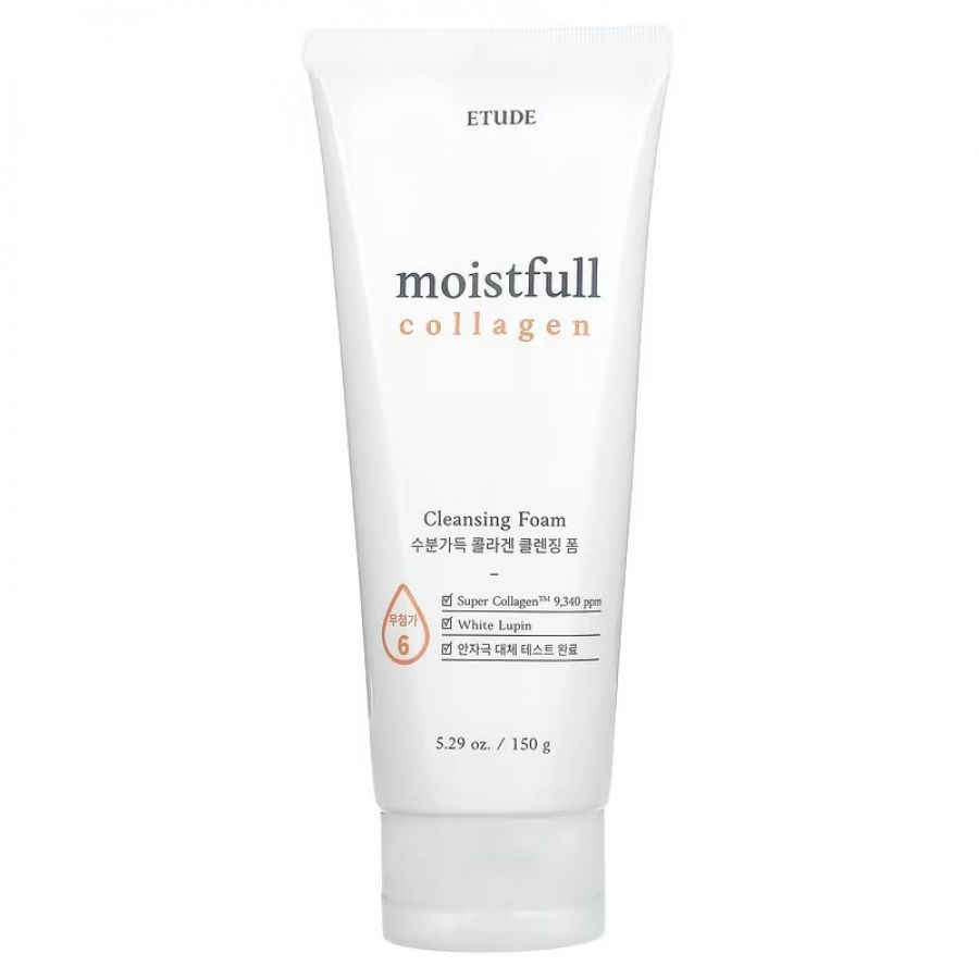 Etude House Увлажняющая пенка для умывания Moistfull Collagen Cleansing Foam, с коллагеном, 150 мл  #1