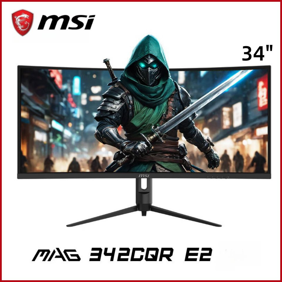 MSI 34" Монитор 342CQR E2, серый металлик, черный матовый #1