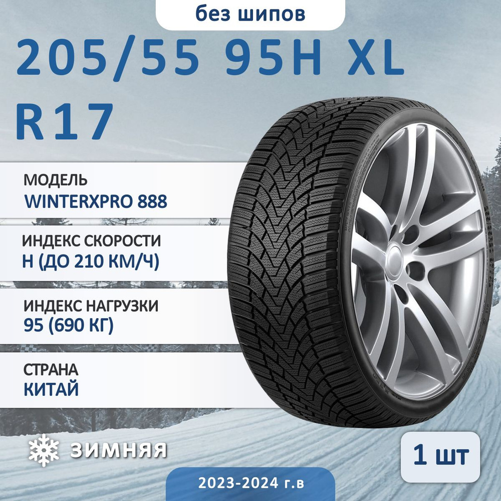 Sonix Winterxpro 888 Шины  зимние 205/55  R17 95H Нешипованные #1