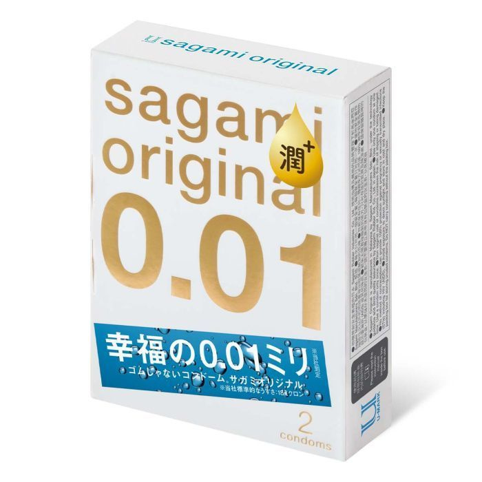 Увлажнённые презервативы Sagami Original 0.01 Extra Lub - 2 шт. #1