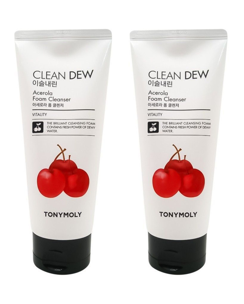 Tonymoly Очищающая пенка для умывания Clean Dew Acerola Foam Cleanser, с экстрактом ацелоры, 180 мл, #1