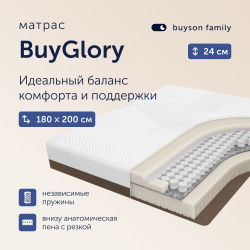 Матрас buyson family BuyGlory, независимые пружины, 180х200 см