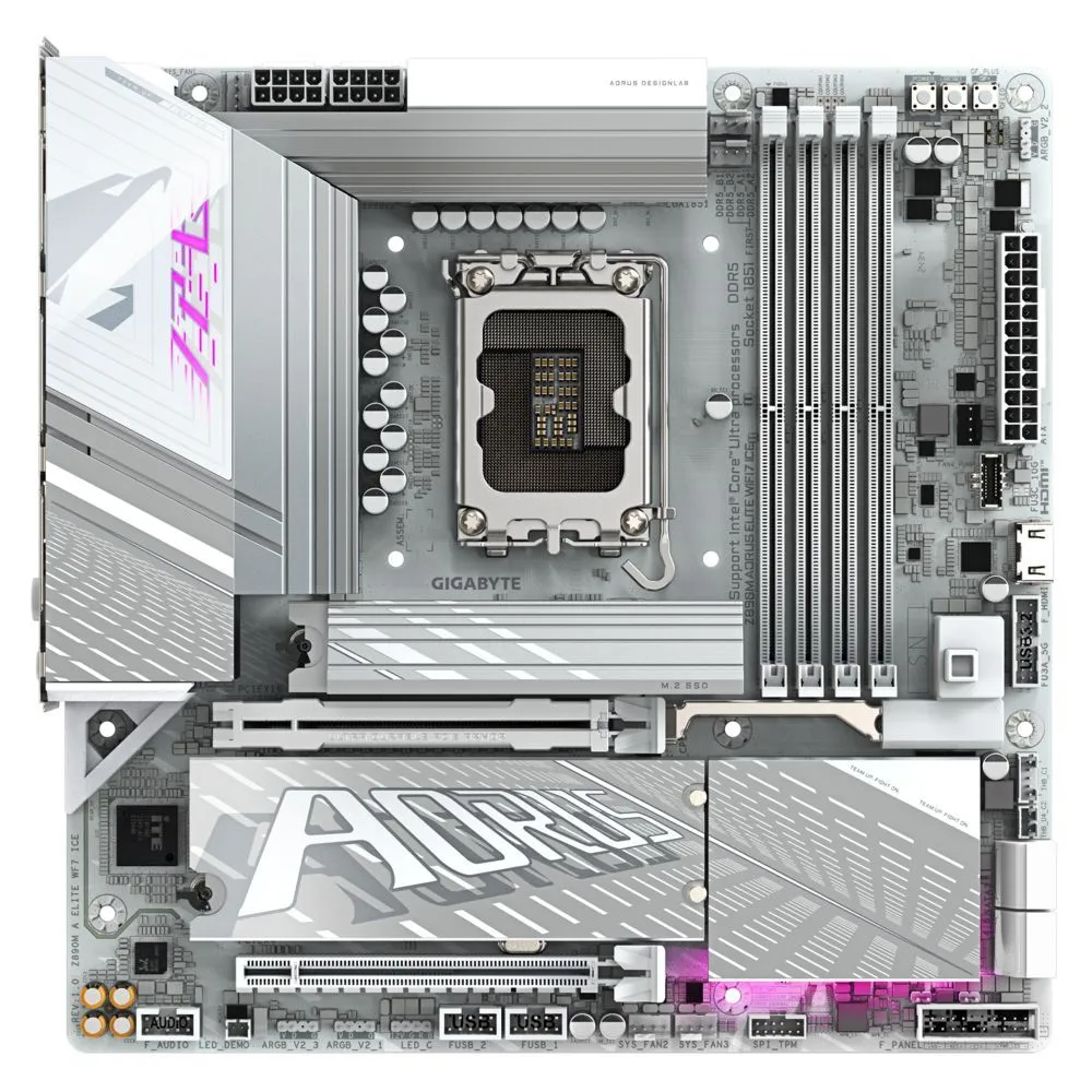 Gigabyte Z890M AORUS ELITE WIFI7 ICE LGA 1851 DDR5 Материнская плата
