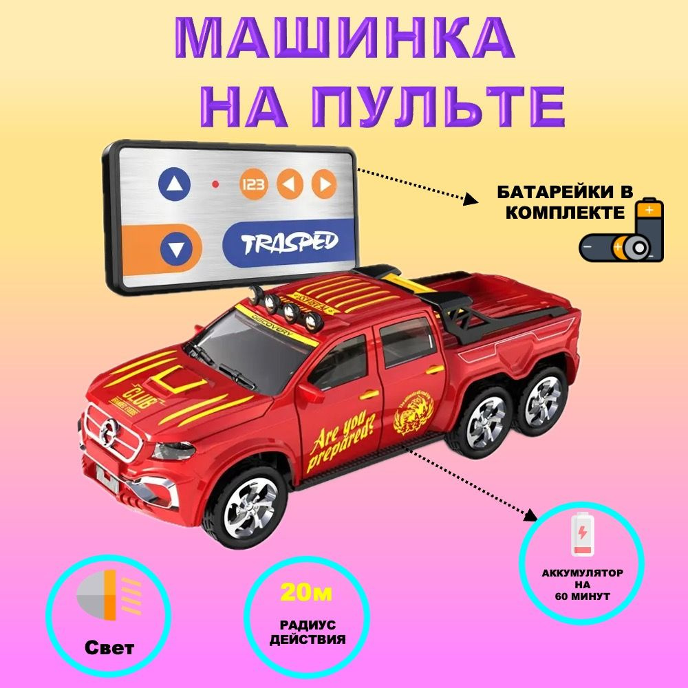 Машинка на пульте управления, металлическая игрушка на радиоуправлении для мальчиков Mercedes-Benz Мерседес #1