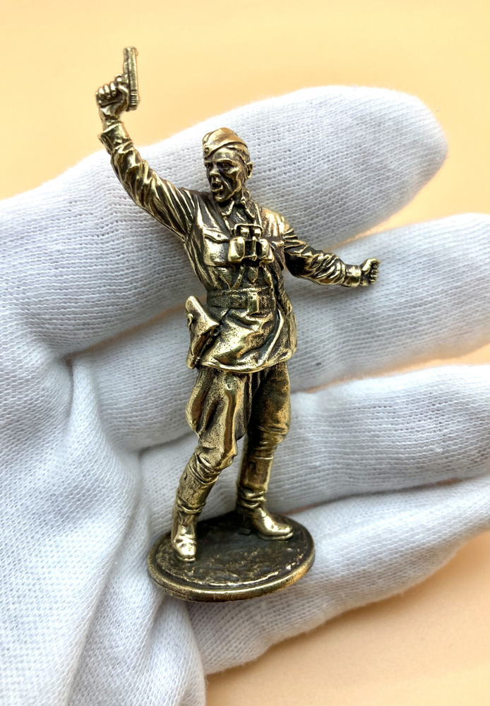 Статуэтка из бронзы политрук фигурка бронзовая подарок офицеру  #1
