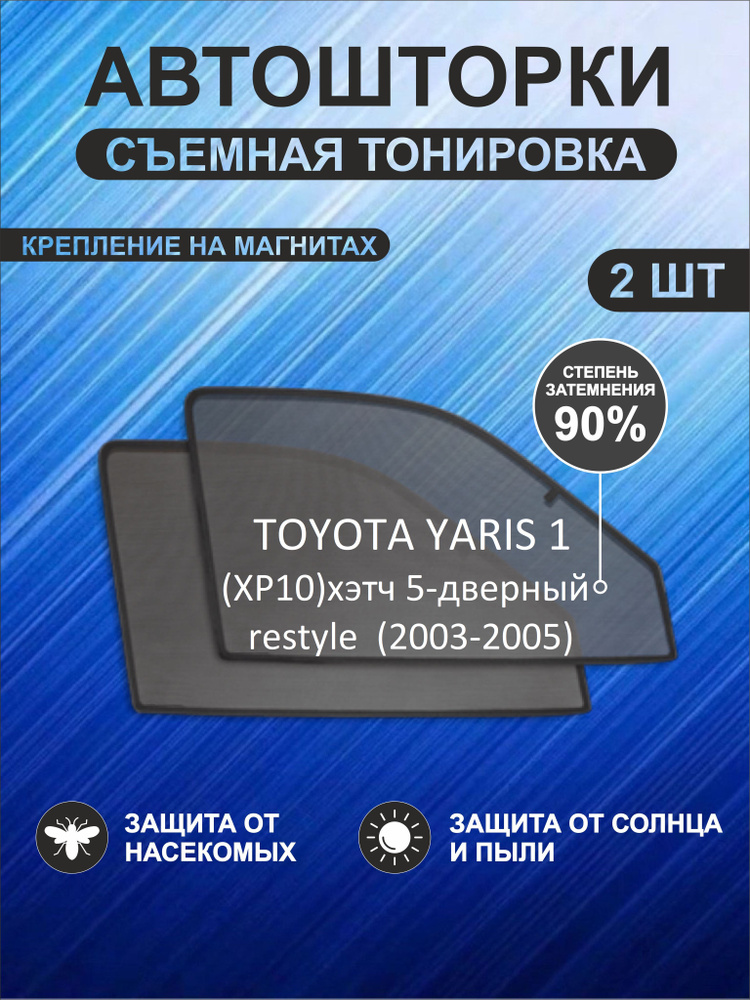 Автошторки на Toyota Yaris, 1 restyle(XP10)(2003-2005)5-дверный #1