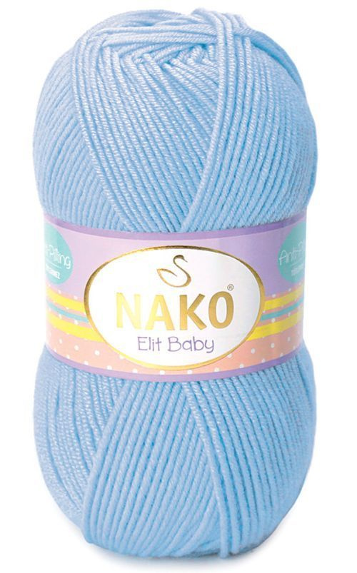 Пряжа для ручного вязания Elit Baby (NAKO) - 10305 (неж.голубой), 100% акрил антипиллинг, (100г, 250м), #1