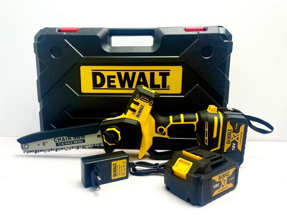 Цепная пила DeWalt DW3200 (Бесщеточный мотор; 18В; 6.0 Ач; Шина 8") #1