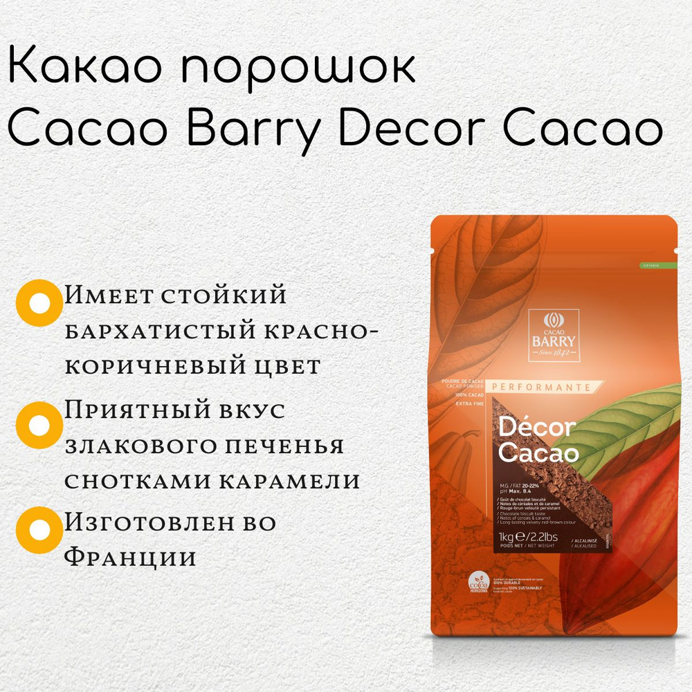 Какао порошок Cacao Barry Decor Cacao (1 кг) #1